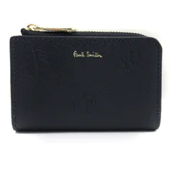 ポールスミス PAUL SMITH ポールドローイング2 キーケース 4連 コインケース 小銭入れ レザー 牛革 PSC953 紺 ネイビー