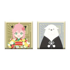 【新品・公式】SPY×FAMILY スクエア缶バッジ2個セット／ アーニャ・ボンド 公式グッズ colleize コレイズ