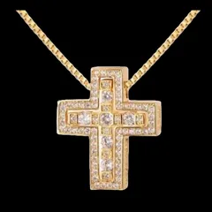 【N001】ネックレス　メンズ　レディース　ゴールド　シルバー　ファッション　クロス　おしゃれ　アクセサリー