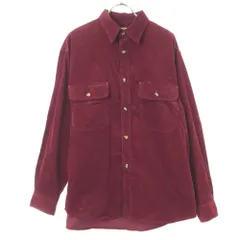ユニクロ 90s 長袖 コーデュロイシャツ M レッド UNIQLO オールド メンズ