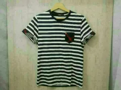 BURBERRY BLACK LABEL 　バーバリー　ブラックレーベル　ボーダーTシャツ　半袖　ワンポイントチェック柄　サイズM