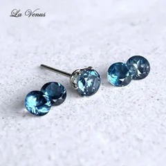 ✴︎つけっぱなしOK✴︎ ロンドンブルートパーズ 一粒 ピアス 4mm 宝石質 AAA SUS316 サージカルステンレス 片耳用 スタッド 11月誕生石