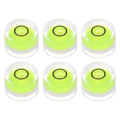 uxcell 6個 丸型バブルレベル 12x7.5mm ミニ円形ブルズアイ水準器 カメラ三脚 望遠鏡 ワークショップ ターンテーブル 写真フレームの水平出し用 緑