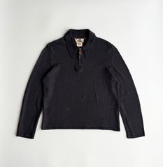 2000s HERMES MEN HALF ZIP KNIT エルメス 2000年 ハーフジップニット