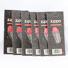 【新品/未使用品】ZIPPO ライター用 フリント 発火石 着火石 純正品 6粒入 × 6点