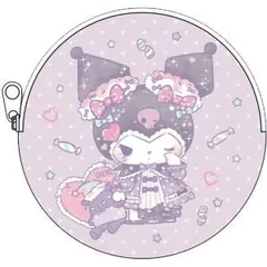 匿名配送　メルカリ便　新品　未使用　ドーリーミックス　DOLLY MIX　サンリオ　SANRIO　クロミ　クロミちゃん　KUROMI　丸型　ポーチ　キディランド　なつめみく　ラウンドポーチ　コラボ　夏芽みく　限定　KIDDY LAND　原宿キデイランド