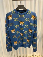 GUCCI クマ柄 ニットカーディガン　テディベア ジャカード ウール 極美品 GUCCI クマ柄 ニットカーディガンテディベア ジャカード ウール