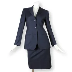 01【新品同様】ユナイテッドアローズ スカートスーツ 36 ★未使用に近い★ S 濃紺 UNITED ARROWS 秋冬春 ★極美品★送料無料★