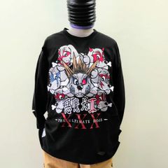 ガルフィー GALFY　コグレTシャツ　ダメージ加工　黒　サイズ　L（中型犬サイズ）　　It is a T-shirt with a character.