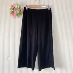 53-2 ー大特価ー  【ジョルジュレッシュ】 GEORGES RECH  ワイドパンツ ガウチョパンツ （S）日本製 黒 レディース ズボン ブラック バックゴム