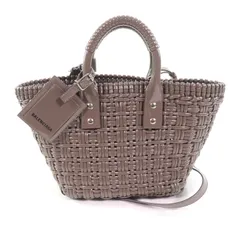 希少♡BALENCIAGA ビストロバッグXS 日本限定カラー グレージュ 日本限定色】バレンシアガ かごバッグ ビストロXS ブラウン
