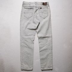 90's USA製 リー Lee 209 アイスウォッシュ 先染め グレー デニムパンツ 34×32 灰 ケミカル 90年代 アメリカ製 オールド ユニオンチケット　アメリカ古着 USED  ビンテージ ヴィンテージ