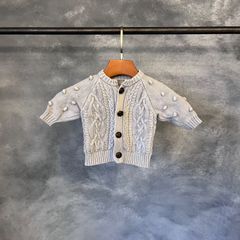 ampersand premier コットンニットカーディガン　アンパサンド プルミエ　７０サイズ グレーベビー　キッズ　子供服
