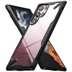 【Ringke】Galaxy S22 Ultra ケース FUSION-X TPU+PC 黄ばみにくい 耐黄変 落下防止 耐衝撃 米軍MIL規格取得 (SC-52C / SCG14) スマホケース スマホカバー ギャラクシーS22 ウルトラ (ストラップホ 1
