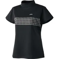 【新品】prince（プリンス）遮熱 吸汗速乾 半袖 テニス ウェア レディース・ウィメンズ ゲームシャツ UPF50 テニス ソフトテニス ウエア ショートスリーブ ゲームシャツ 試合 トレーニング　ブラック WS4052-165