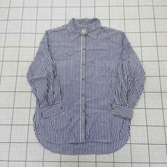 ◇ Θ Ungrid アングリッド ストライプ 長袖 シャツ ブラウス サイズF ブルー系ホワイト系 レディース E  【1508060012449】