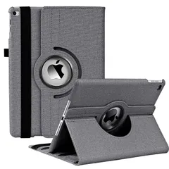 【人気商品】iPad ケース 9.7インチ 2018/2017 （第5世代 第6世代）iPad Air Air 2 カバー 360度回転式 手帳型タブレットケース オートスリープ機能 3段階調節可能 固定バンド 脱落防止 耐衝撃 耐久性 おしゃれデニム生地 (