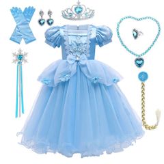 【人気商品】七五三祝い パーティー 撮影 誕生日 ティアラセット お姫様ドレス 子供 子供 コスチューム プリンセス プリンセス ディズニー風 ディズニー風 文化祭 クリスマスサプライズ 女の子 コスプレ コスプレ ハロウィン ドレス ドレス シンデレラ風 シ