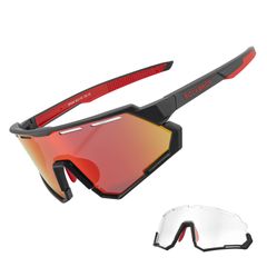 調光サングラス 交換可能レンズ2枚 スポーツサングラス UV400 紫外線カット 偏光サングラス 超軽量 スポーツ 自転車 釣り 運転用 バイク 野球 ROCKBROS ゴルフ ランニング 登山 レディース メンズ アイウェア