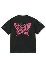 X-girl エックスガール 105252011022 BUTTERFLY SILHOUETTE LOGO S/S TEE Tシャツ BLACK 正規通販 レディース