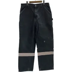 カーハート Carhartt リフレクター ペインターパンツ インナーチェック カーゴパンツ ブラック 36×32サイズ 201MB-1144 VB