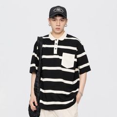 極美品FAT ボーダー半袖ポロシャツ 厚手の生地 サイズSKINNY(L) - メルカリ