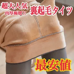 ラスト1点！ 大人気 裏起毛タイツ デニール 超肉厚
