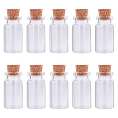 【迅速発送】PandaHall 小瓶 ガラス コルク ミニボトル 10本 ガラス小瓶 ミニチュアボトル ガラス瓶 コルクビン ブレスレット・装飾品・インテリア・室内飾り物・小物入れ・オブジェ・置物 可愛い アクセサリー パーツ ハンドメイド 手芸 40x22m