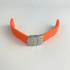 新品 未使用 シリコン 腕時計 ベルト 20mm 交換 時計バンド 防水 オレンジ シリコンバンド シンプル