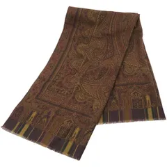 ETRO エトロ ウールシルクペイズリーストール  パープル系