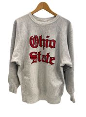 チャンピオン Champion 90s～ ヴィンテージ Vintage 刺繍タグ リバースウィーブ REVERSE WEAVE US古着 ２段プリント オハイオ ohio XL スウェット グレー LLサイズ 101MT-4247