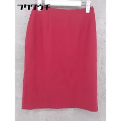 ◇ M-PREMIER エムプルミエ アンゴラ混 膝丈 タイト スカート サイズ38 レッド レディース 【中古】 【1002801490478】