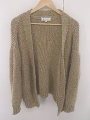 ◇ ROPE PICNIC ロペピクニック ボタンレス 長袖 ニット カーディガン サイズ38 ベージュ レディース E  【1305090005485】