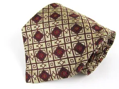 ヴァレンチノ ブランドネクタイ 総柄 シルク イタリア製 ハンドメイド メンズ ベージュ Valentino 【中古】