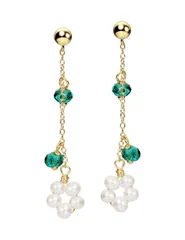 【数量限定】花 淡水真珠 桜 揺れる メッキ 和風 イヤリング 18ｋ 人気 アクセサリー 925 クリスマス 誕生日 レディースシルバー プレゼント 上品 ピアス 大人 アレルギー対応 Michooyel 女性 ギフト