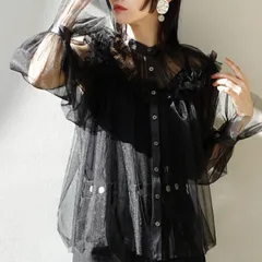 【新品】MIMIMEMETE チュールフリル シアーブラウスのサムネイル