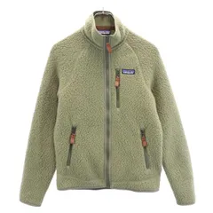 パタゴニア 22801 アウトドア ボア フリース XS カーキ系 patagonia 裏メッシュ ロゴ メンズ 【中古】  【230202】