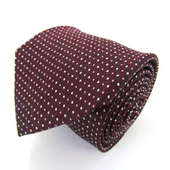ヒロミチナカノ ブランド ネクタイ ドット 格子柄 シルク PO  メンズ ブラウン hiromichi nakano 【中古】のサムネイル