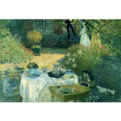 【早発送】MS ジグソーパズル マイクロピース 1000ピース パズル クロード・モネ「昼食」 風景 ート 絵画 名画 花園 プレゼント 誕生日 クリスマス おしゃれ インテリ 26 x 38 cm