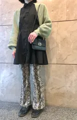 Waist Gather Flare Mini-Onepiece (black)のサムネイル