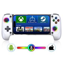 스마트폰 컨트롤러 무선 접속 IOS/Android 양용 게임 컨트롤러 신축형 PS Remote Play/Xbox Cloud/Steam Link/GeForce Now 게임 등 대응 저지연 600mAh바