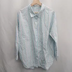 ◇ ⊂ green label relaxing UNITED ARROWS ストライプ 長袖 シャツ サイズF ブルー系 レディース E  【1411280021866】