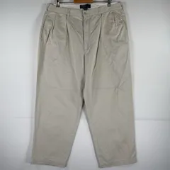 古着 ポロバイラルフローレン Polo by Ralph Lauren チノパンツ ポロチノ ワンポイント スラックス 大きいサイズ w40 L29  ベージュ メンズ