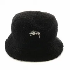 ステューシー STUSSY Sherpa Bucket Hat バケットハット 帽子 ボア ロゴ 黒 ブラック 1321070 /IRのサムネイル