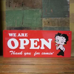 ベティ・ブープ OPNE CLOSE リバーシブル サインプレート BETTY BOOP #のサムネイル