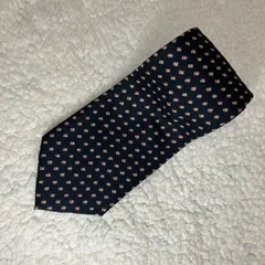 ネクタイ　シルク　上品　黒　小紋柄　クラシック