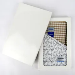 ケンゾー/レノマ ハンカチ 未使用 2点セット チェック等 綿100％ ブランド 小物 メンズ レディース ベージュ KENZO etc. 【中古】