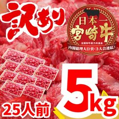 【訳あり】宮崎牛こま切れ 5kg(500g×10パック) 超特別価格 数量限定 高級ブランド牛 日本一 牛肉 訳あり特別価格