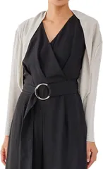 AUNI(アウニイ) ボレロ ニット カーディガン レディース 結婚式 可愛い ドルマンシルエット 華やか パーティー BEG( ベージュ / 77000019,  3L)