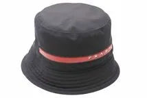 PRADA プラダ テクニカルファブリック ロゴ バケットハット 帽子